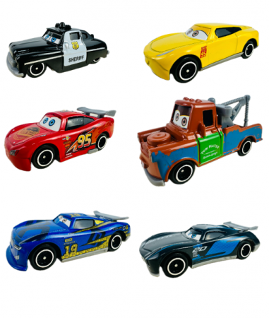 Jocuri si Jucarii - Set 6 Masinute metalice, Almido, tip Cars, 6.5 cm