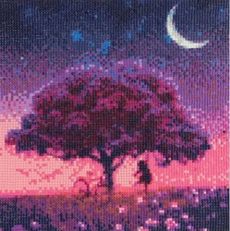 Jocuri si Jucarii - Set de broderie/pictura cu diamante, mozaic, model Copac, 30x30cm