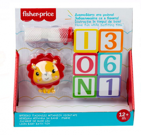 Jocuri si Jucarii - Set de jucarii pentru baie Litere, cifre si jucarie Leu, Fisher Price