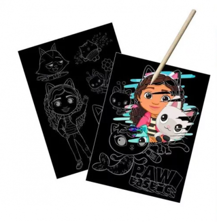 Set de razuit, Gabby's Dollhouse, 2 planse, 20x28 cm, Multicolor