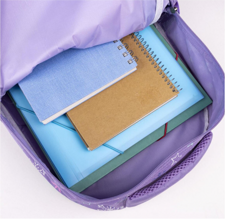 Set FROZEN, 2 piese, Ghiozdan 41cm si Penar dublu, Mov [2]