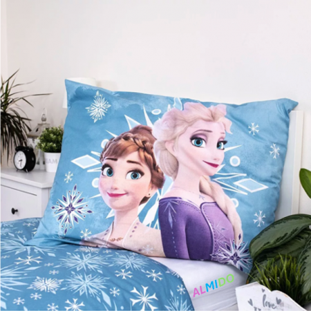 Set lenjerie pat copii Frozen, Almido, multicolor, 2 piese, 100×135 cm, 40×60cm, bumbac, Albastru deschis [2]