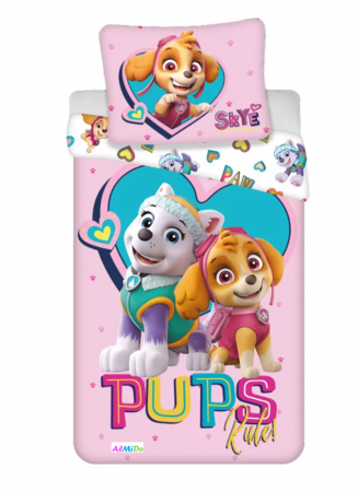 Lenjerii si huse patut - Set lenjerie pat copii PawPatrol, Almido, multicolor, 2 piese, 140×200 cm, 70×90cm