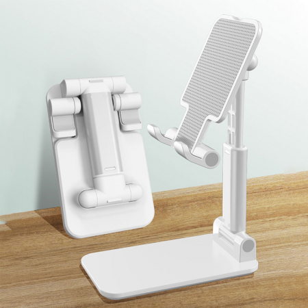 Suport pentru desktop ipad telefon tablet Stand Pliabil universal iPad Samsung Huawei Xiaomi Alb [2]