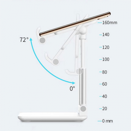 Suport pentru desktop ipad telefon tablet Stand Pliabil universal iPad Samsung Huawei Xiaomi Alb [3]