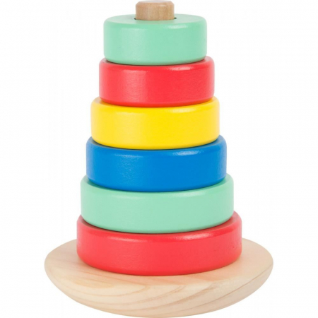 Jucarii de sortat - Turn Montessori in echilibru pastel LEG10946