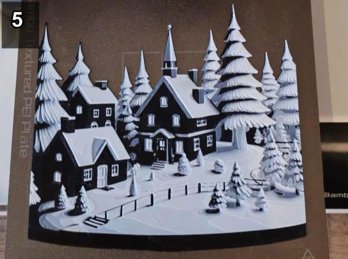 Decoratiuni 3D de Craciun – Casute si Oameni de Zapada [5]