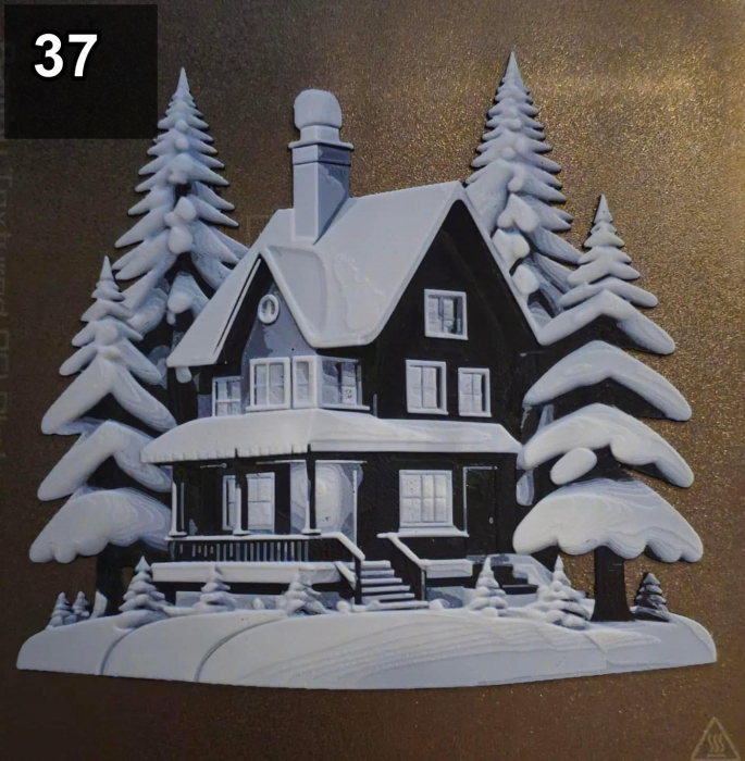 Decoratiuni 3D de Craciun – Casute si Oameni de Zapada [37]