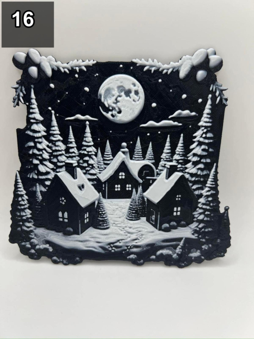 Decoratiuni 3D de Craciun – Casute si Oameni de Zapada [17]