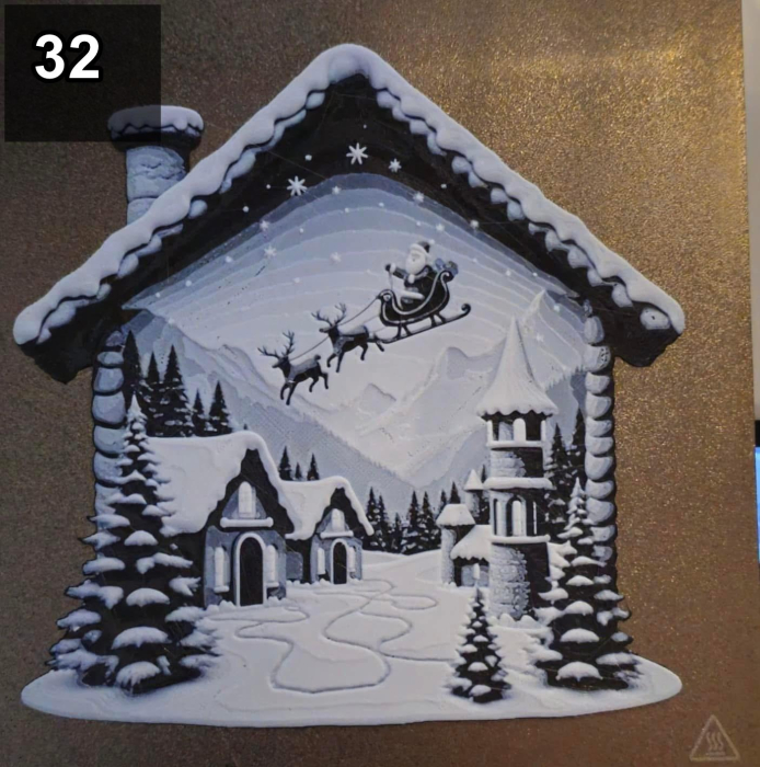 Decoratiuni 3D de Craciun – Casute si Oameni de Zapada [32]