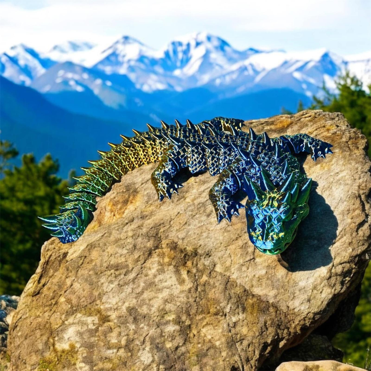 Echo Dragon articulat printat 3D – jucărie și decor colecționabil [4]