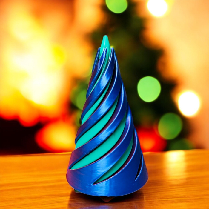 Fidget Slide Bradut – Jucarie antistres 3D cu design spiralat de Craciun [3]