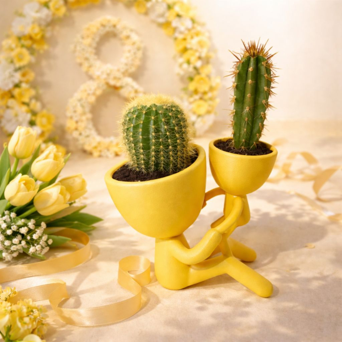 Ghiveci decorativ Mama si Copilul cadou 8 Martie [3]