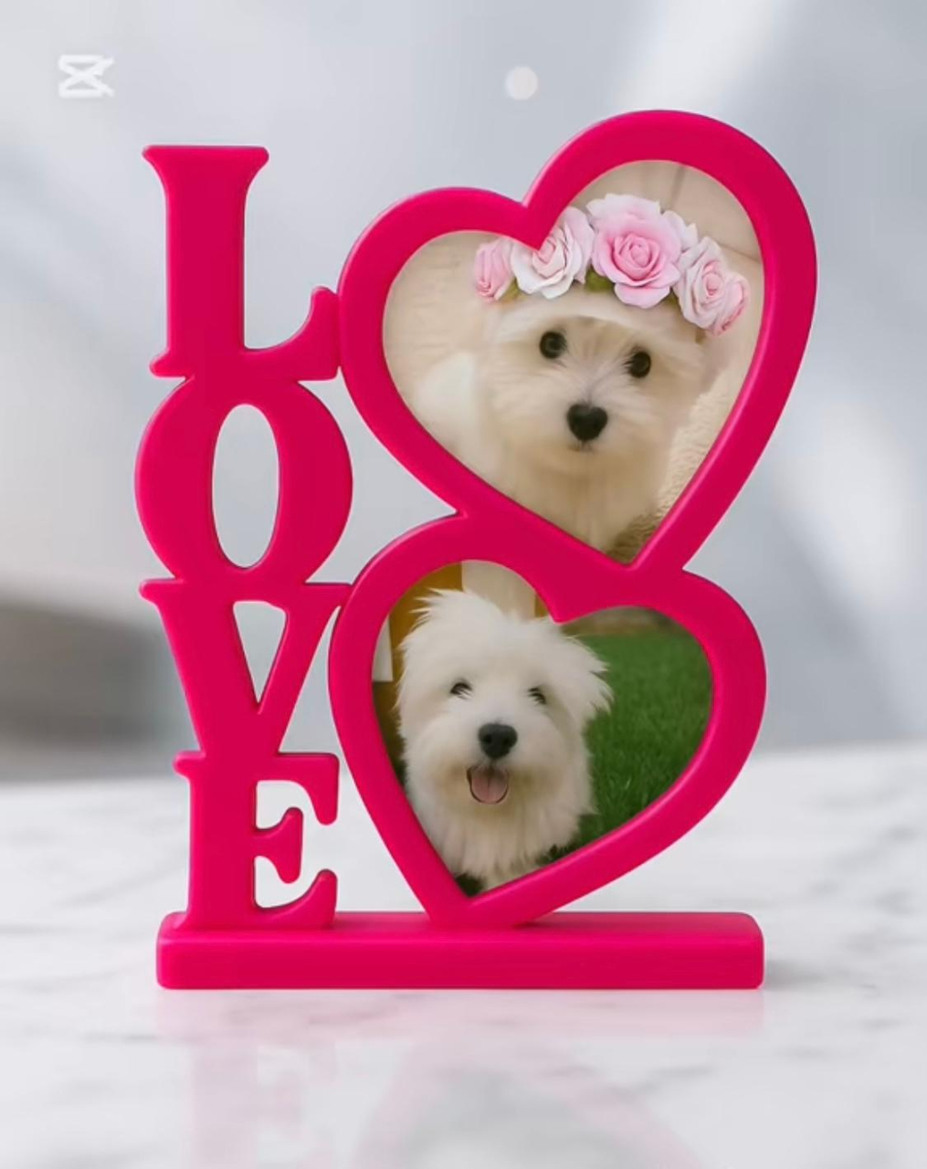 Love Frame – suport decorativ cu inimi roșii imprimat 3D [1]