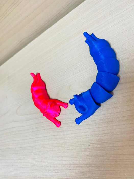 Pisicuță articulată 3D albastră – Jucărie flexibilă și decor creativ [6]