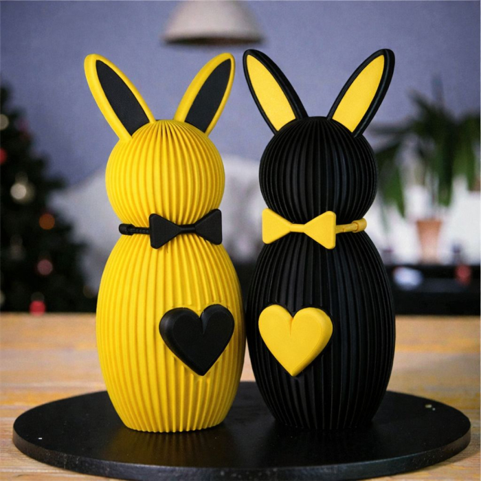 Set 2 iepurasi decorativi Paste printati 3D [4]