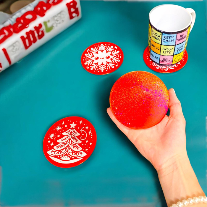 Suporturi pahar Craciun – set 4 buc – print 3D Alore [2]