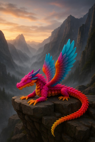 Blaze Dragon – dragon articulat 3D multicolor [1]