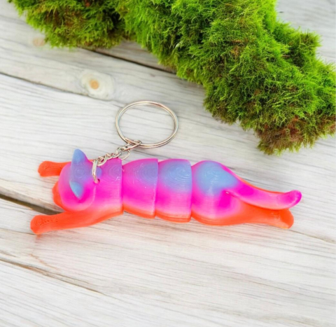 IDEI CADOURI - Breloc Meow - pisicuță articulată 3D Alore Magic 3D Print