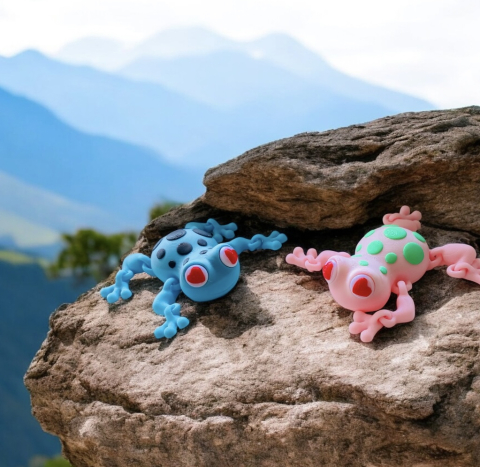 Broscuța Flexibilă – figurină articulată 3D colorată [1]