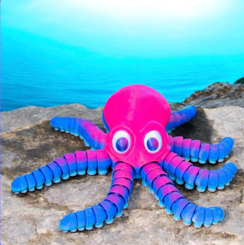 Caracatita OctoGlow - jucarie articulata printata 3D [2]