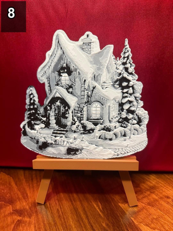 Decoratiuni 3D de Craciun – Casute si Oameni de Zapada [7]