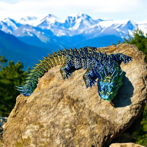 Echo Dragon articulat printat 3D – jucărie și decor colecționabil [3]