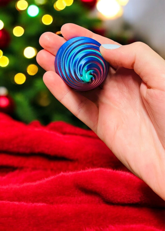 Fidget Slide Bradut – Jucarie antistres 3D cu design spiralat de Craciun [4]