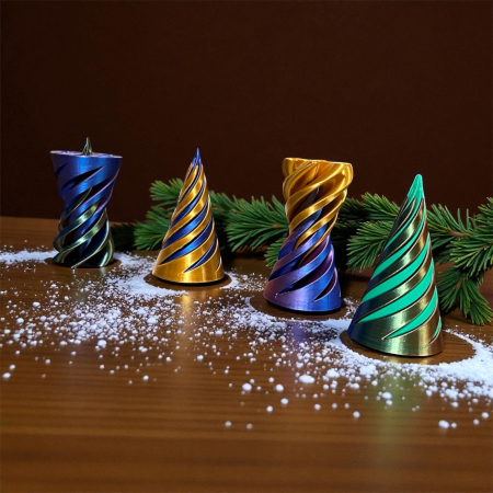 Fidget Slide Bradut – Jucarie antistres 3D cu design spiralat de Craciun [1]