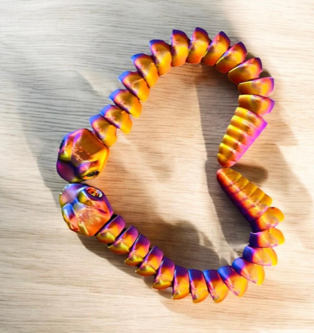 Flexi Snake – șarpe colorat și articulat imprimat 3D [1]
