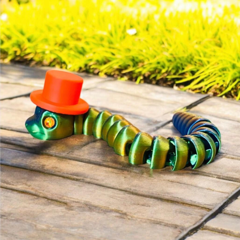 Flexi Snake – șarpe colorat și articulat imprimat 3D [4]