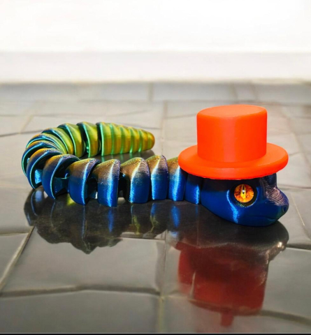 Flexi Snake – șarpe colorat și articulat imprimat 3D [3]