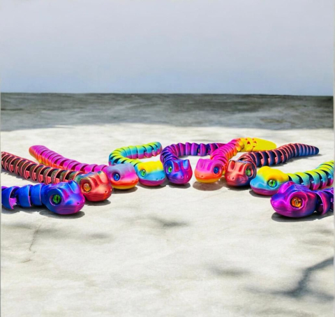 PRINTURI ARTICULATE - Flexi Snake – șarpe colorat și articulat imprimat 3D