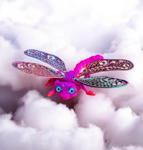 Libelula DreamFly – figurină articulată 3D cu aripi colorate [1]