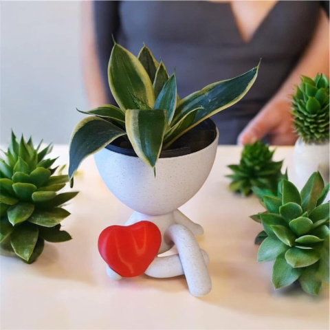 VAZE SI GHIVECE - Little Buddy Planter – Ghiveci Omuleț 3D Printat