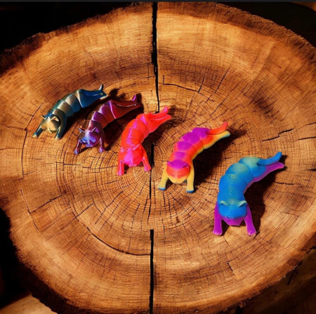 Pisicuță articulată 3D albastră – Jucărie flexibilă și decor creativ [2]