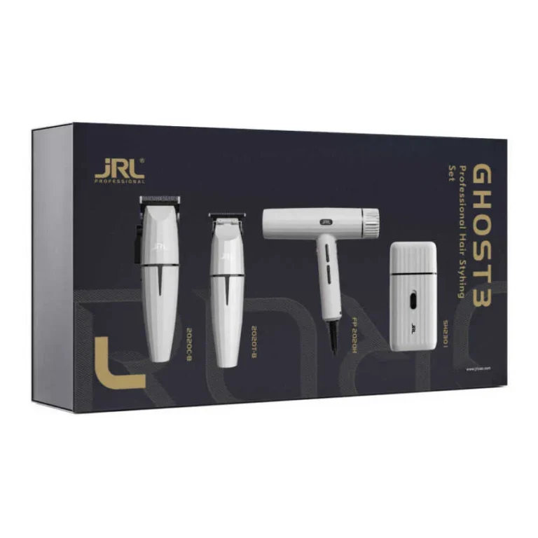 Set combo JRL Masina de tuns 2020C Onyx, Masina de contur 2020T, Shaver Onyx SF Pro, Uscator Forte Pro Ghost Collection Kit #3 [3]