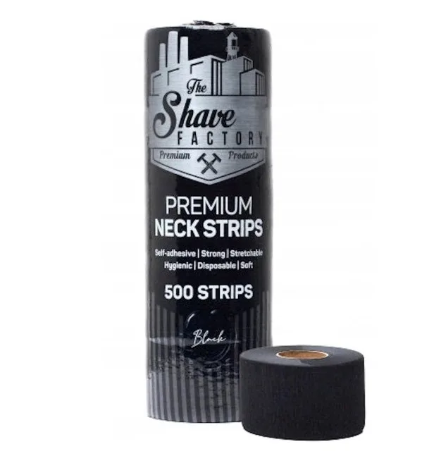 TOATE PRODUSELE - Gulere Frizerie Set 5 role x100 buc The Shave Factory Negru