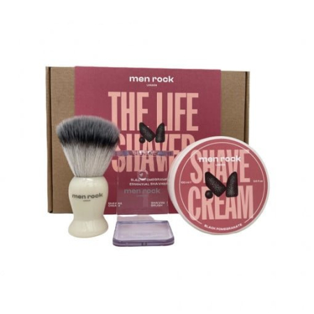 TOATE PRODUSELE - Men Rock - Set cadou barbierit The Life Shaver - Black Pomegranate