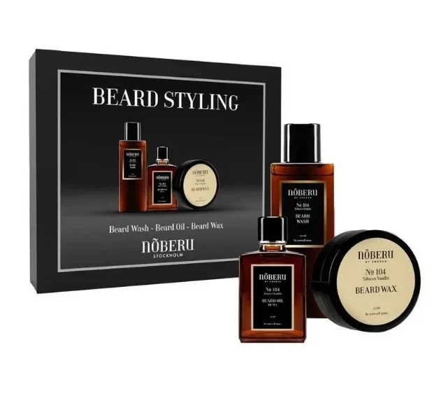 TOATE PRODUSELE - Noberu - Set cadou ingrijire barba Giftbox Beard styling #2 Tobacco Vanilla