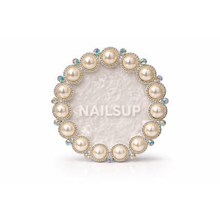 MANICHIURA SI PEDICHIURA - Paletă Pictură NAILSUP Pearl Silver pentru Nail Art, Manichiură și Amestec Culori