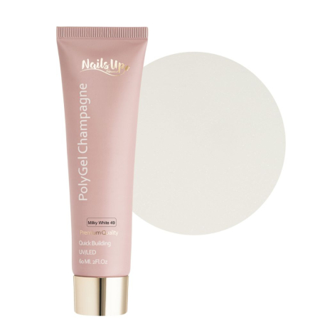 MANICHIURA SI PEDICHIURA - Polygel NAILSUP Champagne 49 60ml Milky White