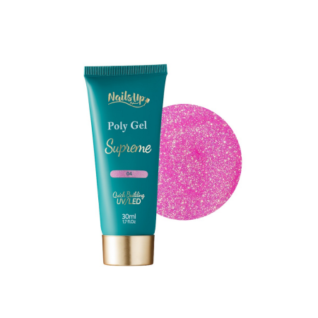 MANICHIURA SI PEDICHIURA - Polygel NAILSUP SUPREME Glitter 04 30g
