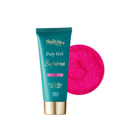 MANICHIURA SI PEDICHIURA - Polygel NAILSUP SUPREME Glitter 08 30g