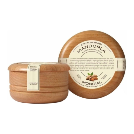 TOATE PRODUSELE - Sapun de barbierit in bol de lemn Mondial shaving soap in Wooden Bowl Almond 140ml