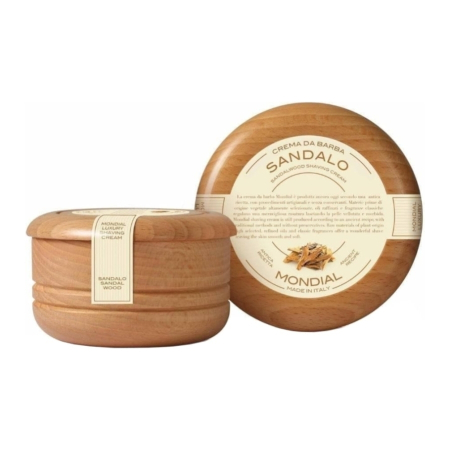 TOATE PRODUSELE - Sapun de barbierit in bol de lemn Mondial shaving soap in Wooden Bowl Sandalwood 140ml