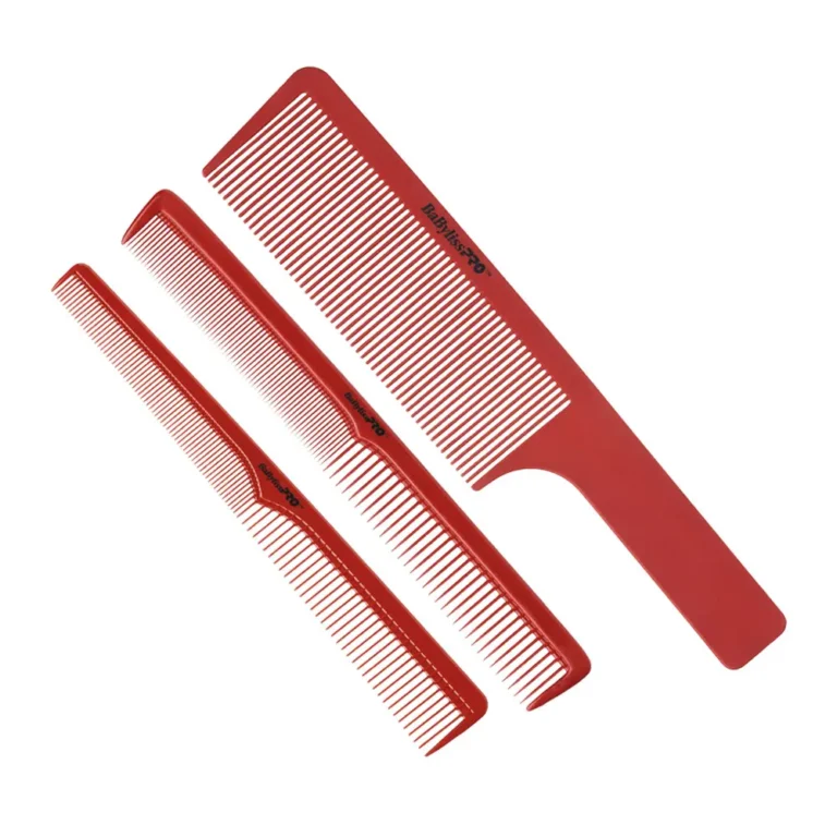 TOATE PRODUSELE - Set 3 piepteni pentru frizerie BaBylissPro - Rosu