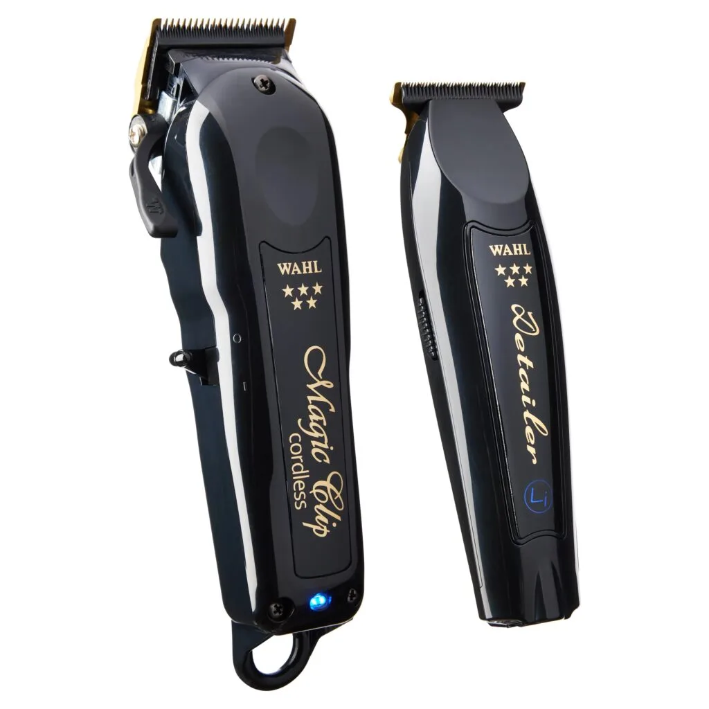 TOATE PRODUSELE - Set Barber Combo Wahl Mașină De Tuns Profesională Magic Clip Cordless + Mașină De Contur Detailer Li Negru