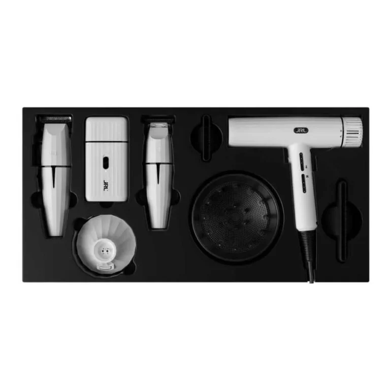 Set combo JRL Masina de tuns 2020C Onyx, Masina de contur 2020T, Shaver Onyx SF Pro, Uscator Forte Pro Ghost Collection Kit #3 [1]