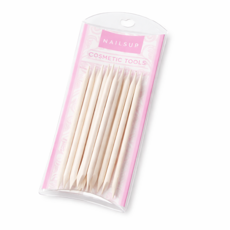 MANICHIURA SI PEDICHIURA - Set NAILSUP Bețișoare din Lemn de Portocal pentru Cuticule, 12 buc